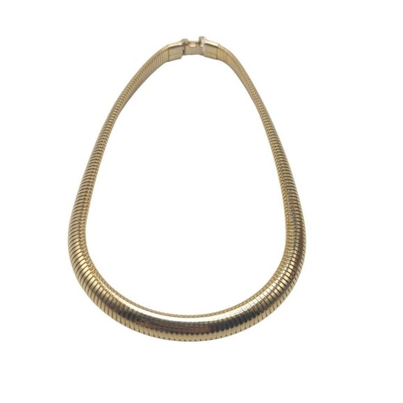 Vintage Egyptian Revival Gold-Tone Snake Chain Necklace 17 in - Picture 1 of 7